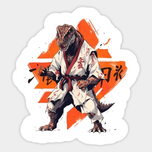 karate dino Sticker